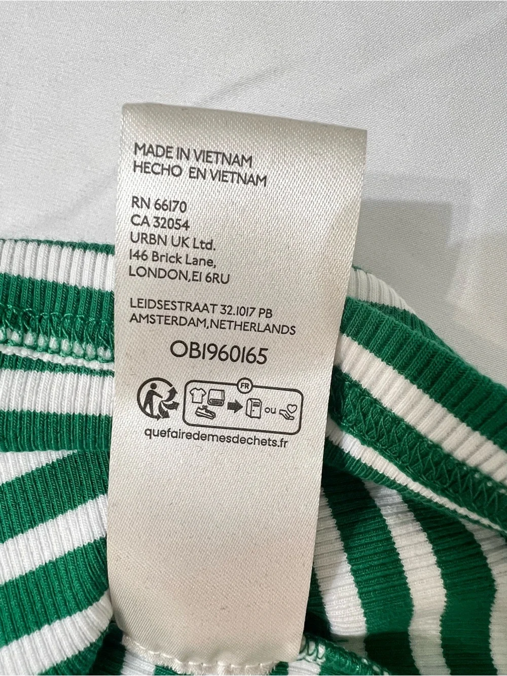 NWT Maeve Anthropologie Green Stripe Puff Sleeve Rib Knit Top M - Picture 10 of 12